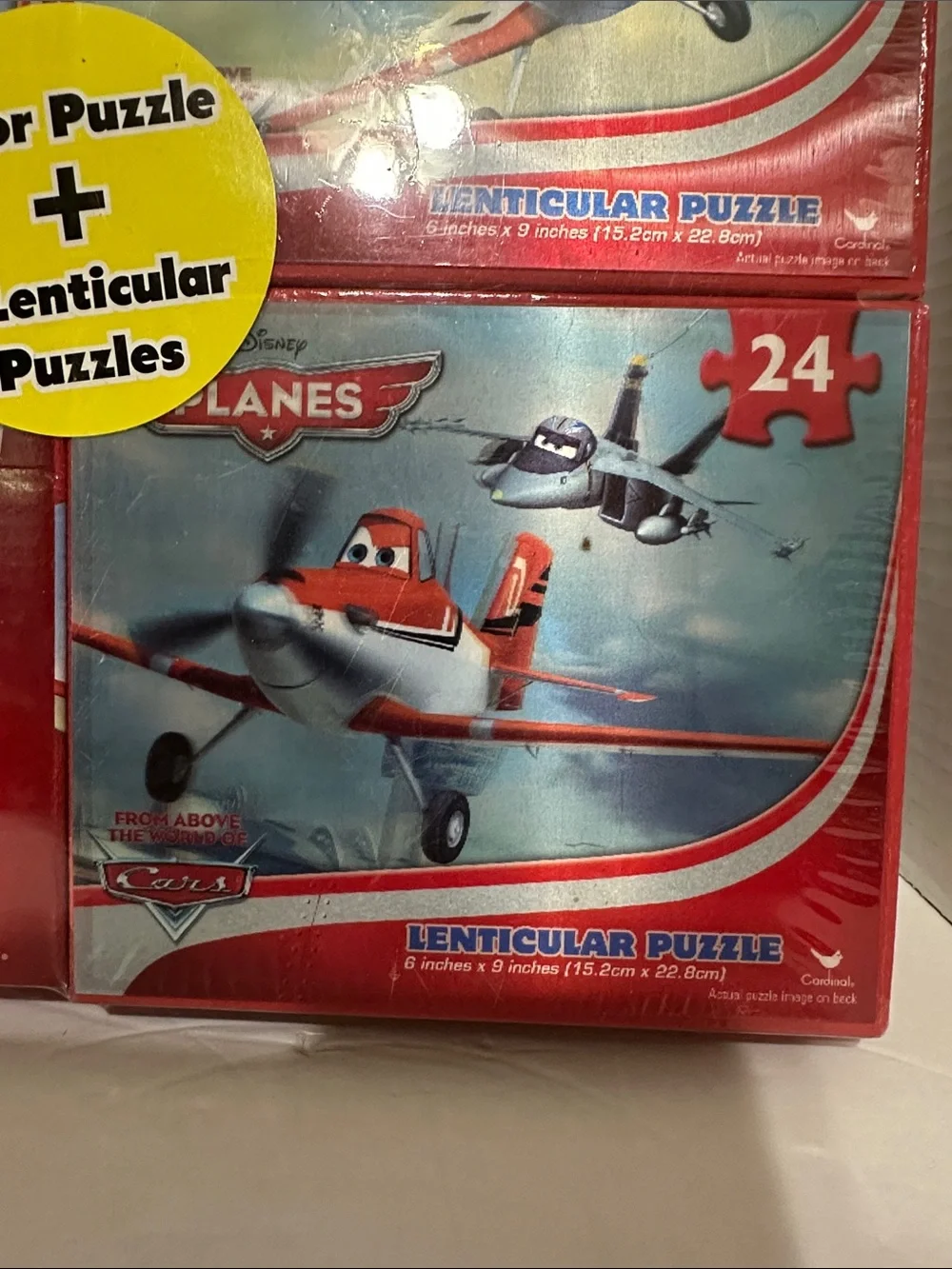 Disney Planes Red & Blue Floor Puzzle with 2 Lenticular Bonus Puzzles